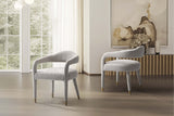 Aspen Dining Armchairs in Silver Lining - Set of 2 2-DC093AR-SL Manhattan Comfort