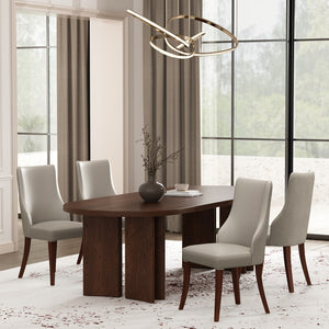 Manhattan Comfort Connie Elegant Leatherette And Velvet Dining Chairs With Beech Wood Legs - Set Of 4 For Sophisticated Dining Light Grey Beech Wood 2-dc095-lg