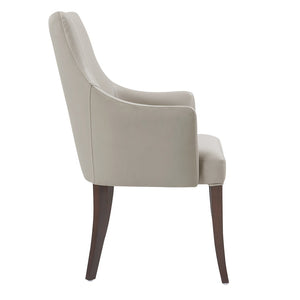 Manhattan Comfort Connie Elegant Leatherette And Velvet Dining Armchair With Beech Wood Legs For Stylish Dining Experience Light Grey Beech Wood 2-dc095ar-lg