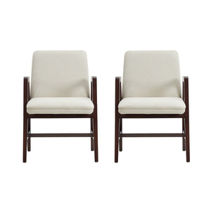 Manhattan Comfort Stella Velvet Dining Armchair Set With Elegant Beech Wood Frame For Timeless Modern Comfort Cream Beech Wood 2-dc101ar-cr