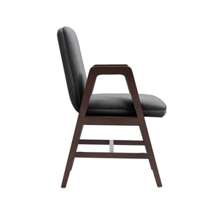 Manhattan Comfort Stella Velvet Dining Armchair Set With Elegant Beech Wood Frame For Timeless Modern Comfort Graphite Beech Wood 2-dc101ar-gy