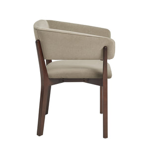 Manhattan Comfort Blake Faux Mohair Dining Armchair Set - Sculptural Elegance With Beech Wood Legs For Timeless Style Linen Beech Wood 2-dc102ar-ln