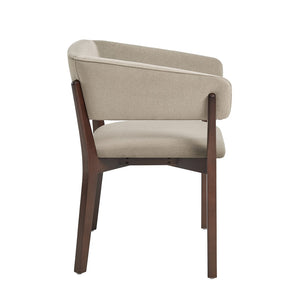 Manhattan Comfort Blake Faux Mohair Dining Armchair Set - Sculptural Elegance With Beech Wood Legs For Timeless Style Natural Beech Wood 2-dc102ar-na