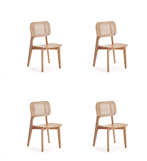 Manhattan Comfort Versailles Industry Chic Dining Chair- Set of 4 Nature 2-DCCA01-NA