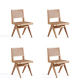 Manhattan Comfort Hamlet Industry Chic Dining Chair- Set of 4 Nature 2-DCCA03-NA