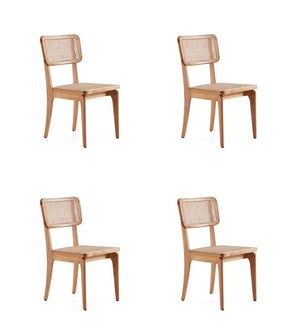 Manhattan Comfort Giverny Industry Chic Dining Chair- Set of 4 Nature 2-DCCA04-NA