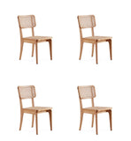 Manhattan Comfort Giverny Industry Chic Dining Chair- Set of 4 Nature 2-DCCA04-NA
