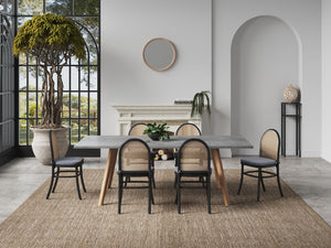 Manhattan Comfort Paragon 1.0 Industry Chic Dining Chair - Set of 4 Black and Grey 2-DCCA05-GY