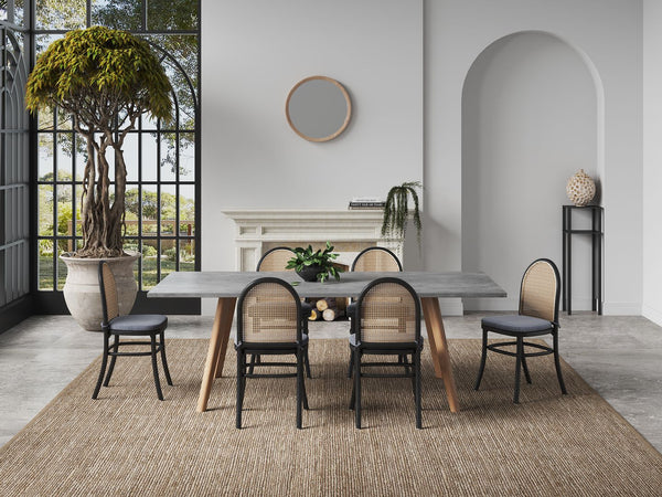 Manhattan Comfort Paragon 1.0 Industry Chic Dining Chair - Set of 4 Black and Grey 2-DCCA05-GY