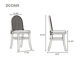 Manhattan Comfort Paragon 1.0 Industry Chic Dining Chair - Set of 4 Black and Grey 2-DCCA05-GY