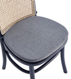 Manhattan Comfort Paragon 1.0 Industry Chic Dining Chair - Set of 4 Black and Grey 2-DCCA05-GY