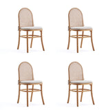 Manhattan Comfort Paragon 1.0 Industry Chic Dining Chair - Set of 4 Nature and Oatmeal 2-DCCA05-OM