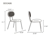Manhattan Comfort Jardin Industry Chic Dining Chair- Set of 4 Black and Grey 2-DCCA06-GY