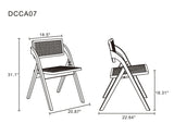 Manhattan Comfort Lambinet Industry Chic Dining Folding Chair - Set of 4 Nature 2-DCCA07-NA