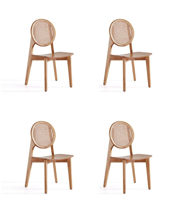 Manhattan Comfort Versailles Industry Chic Dining Chair- Set of 4 Nature 2-DCCA11-NA