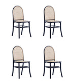 Manhattan Comfort Paragon 2.0 Industry Chic Dining Chair - Set of 4 Black and Grey 2-DCCA12-BK
