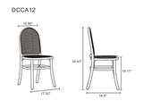 Manhattan Comfort Paragon 2.0 Industry Chic Dining Chair - Set of 4 Black and Grey 2-DCCA12-BK
