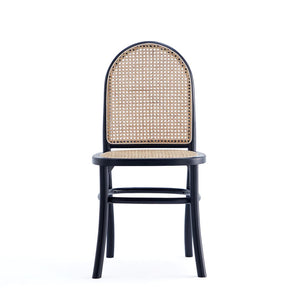 Manhattan Comfort Paragon 2.0 Industry Chic Dining Chair - Set of 4 Black and Grey 2-DCCA12-BK