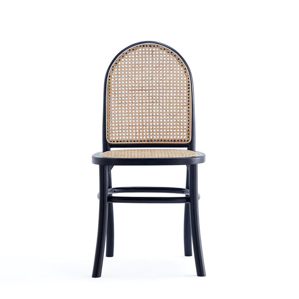 Manhattan Comfort Paragon 2.0 Industry Chic Dining Chair - Set of 4 Black and Grey 2-DCCA12-BK