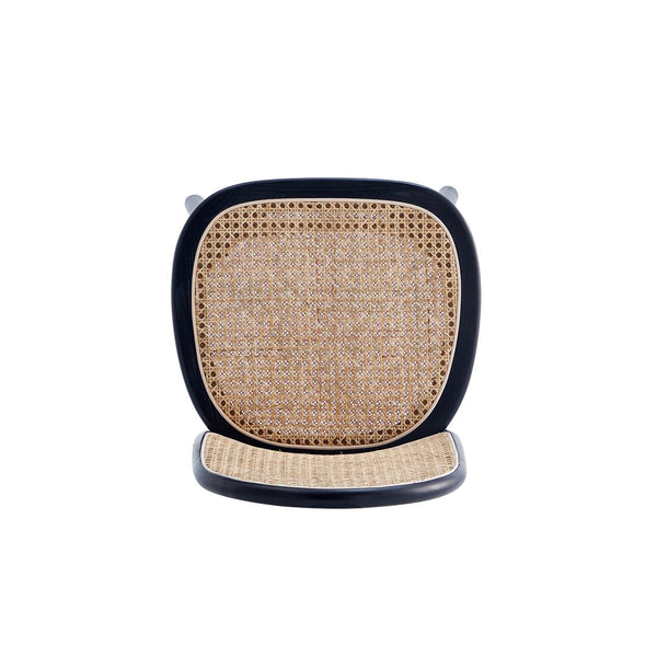 Manhattan Comfort Paragon 2.0 Industry Chic Dining Chair - Set of 4 Black and Grey 2-DCCA12-BK