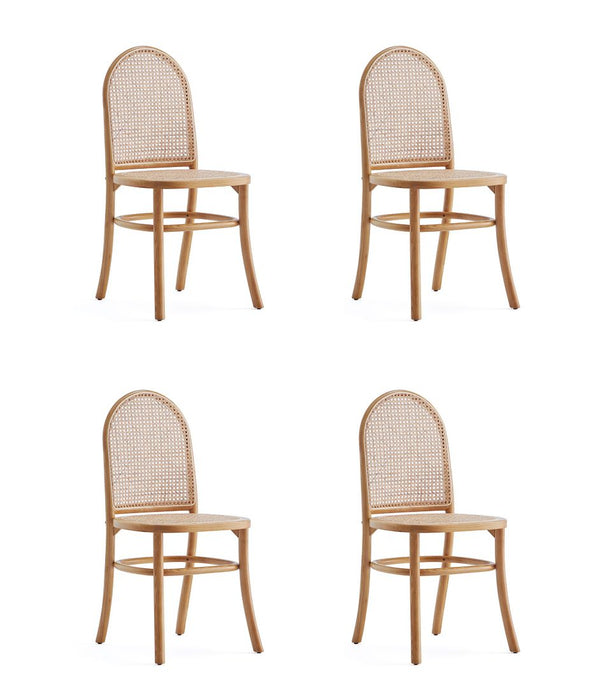 Manhattan Comfort Paragon 2.0 Industry Chic Dining Chair - Set of 4 Nature and Oatmeal 2-DCCA12-NA