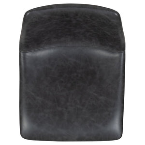 English Elm Reagan Set of 2 Commercial Grade LeatherSoft Bar Height Stools with Supportive Mid-Back Design Gray 30" High 2-ET-ER18345-30-GY-GG