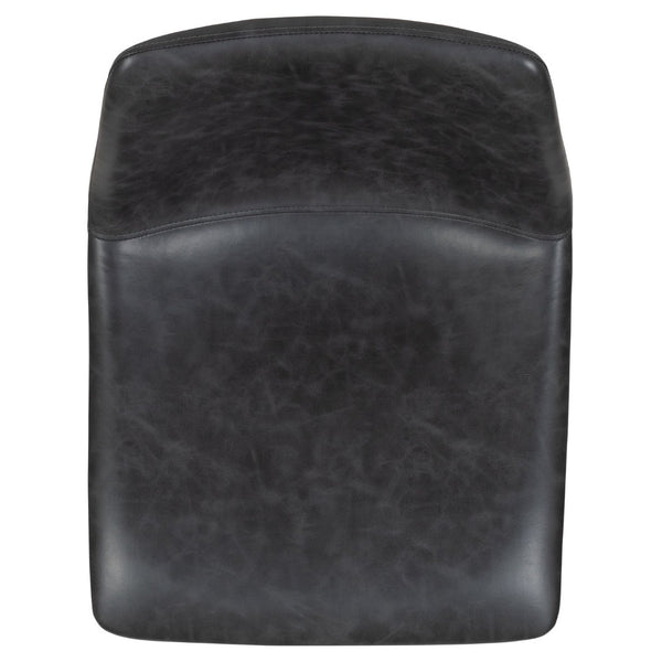 English Elm Reagan Set of 2 Commercial Grade LeatherSoft Bar Height Stools with Supportive Mid-Back Design Gray 30" High 2-ET-ER18345-30-GY-GG