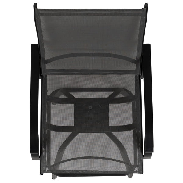 English Elm Valerie Patio Bar Stools Set of 2 - All-Weather 360° Swivel High-Back Design for Ultimate Comfort Gray 2-ET-SWVLPTO-30-GR-GG