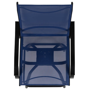 English Elm Valerie Patio Bar Stools Set of 2 - All-Weather 360° Swivel High-Back Design for Ultimate Comfort Navy 2-ET-SWVLPTO-30-NV-GG