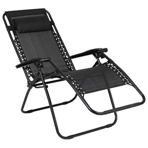 English Elm Celestial Zero Gravity Lounge Chair Set of 2 - Ergonomic, Portable, and Adjustable Comfort for Relaxation Black 2-GM-103122SS-BK-GG