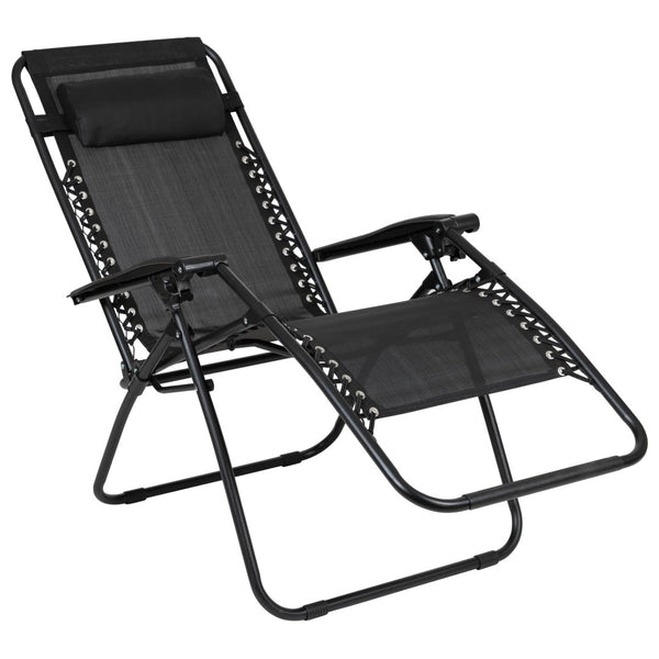 English Elm Celestial Zero Gravity Lounge Chair Set of 2 - Ergonomic, Portable, and Adjustable Comfort for Relaxation Black 2-GM-103122SS-BK-GG
