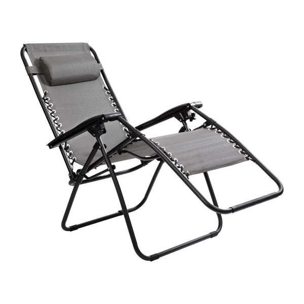 English Elm Celestial Zero Gravity Lounge Chair Set of 2 - Ergonomic, Portable, and Adjustable Comfort for Relaxation Gray 2-GM-103122SS-GR-GG