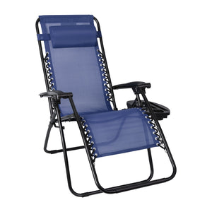 English Elm Celestial Zero Gravity Lounge Chair Set of 2 - Ergonomic, Portable, and Adjustable Comfort for Relaxation Navy 2-GM-103122SS-NV-GG