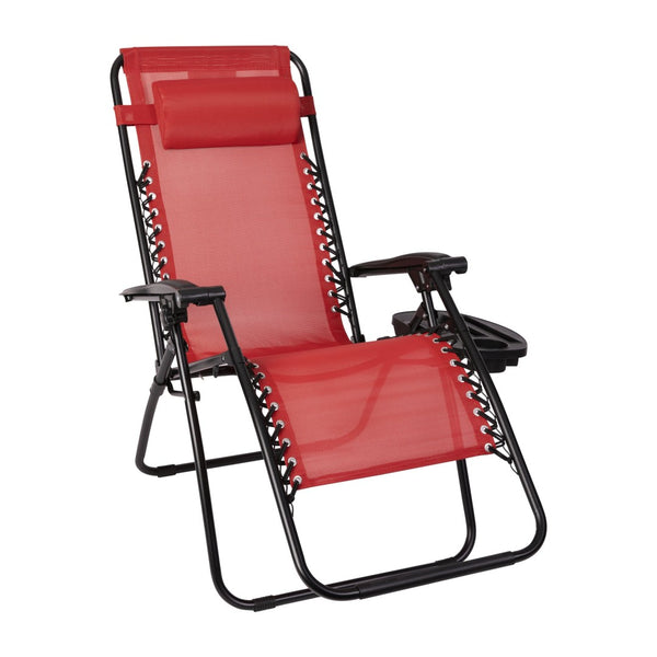 English Elm Celestial Zero Gravity Lounge Chair Set of 2 - Ergonomic, Portable, and Adjustable Comfort for Relaxation Red 2-GM-103122SS-RD-GG