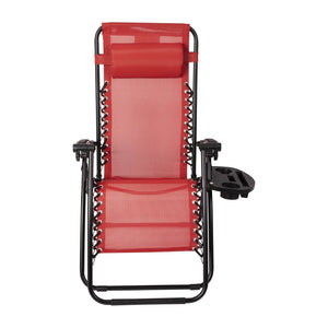 English Elm Celestial Zero Gravity Lounge Chair Set of 2 - Ergonomic, Portable, and Adjustable Comfort for Relaxation Red 2-GM-103122SS-RD-GG