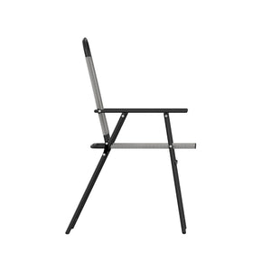 English Elm Set of 2 Stylish Folding Patio Sling Chairs, Durable Textilene Fabric for Ultimate Outdoor Comfort Gray 2-GM-SC098-GY-GG