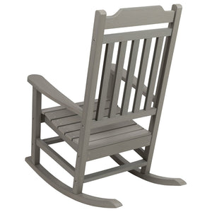 English Elm Set of 2 Winston All-Weather Rocking Chairs for Ultimate Comfort and Style on Your Porch or Patio Gray 2-JJ-C14703-GY-GG