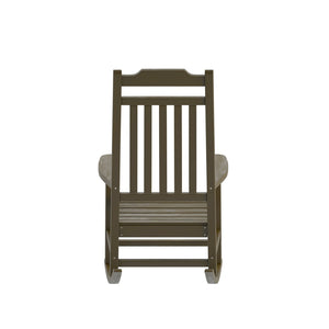English Elm Set of 2 Winston All-Weather Rocking Chairs for Ultimate Comfort and Style on Your Porch or Patio Mahogany 2-JJ-C14703-MHG-GG