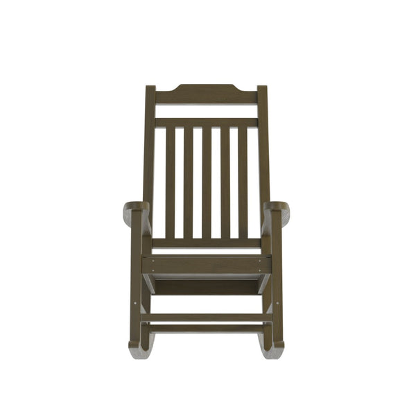 English Elm Set of 2 Winston All-Weather Rocking Chairs for Ultimate Comfort and Style on Your Porch or Patio Mahogany 2-JJ-C14703-MHG-GG