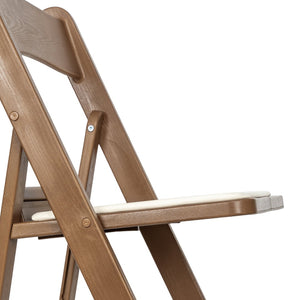 English Elm HERCULES 2 Pack Durable Indoor/Outdoor Folding Event Chairs with Classic Wood Look for Any Space Chestnut 2-L-1-WG-RESIN-CHSNT-GG