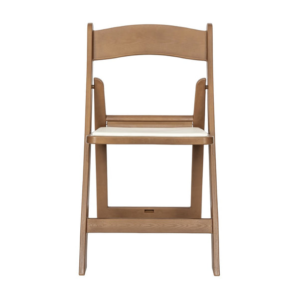 English Elm HERCULES 2 Pack Durable Indoor/Outdoor Folding Event Chairs with Classic Wood Look for Any Space Chestnut 2-L-1-WG-RESIN-CHSNT-GG