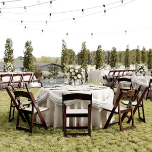 English Elm HERCULES 2 Pack Durable Indoor/Outdoor Folding Event Chairs with Classic Wood Look for Any Space Dark Brown 2-L-1-WG-RESIN-DKBRN-GG