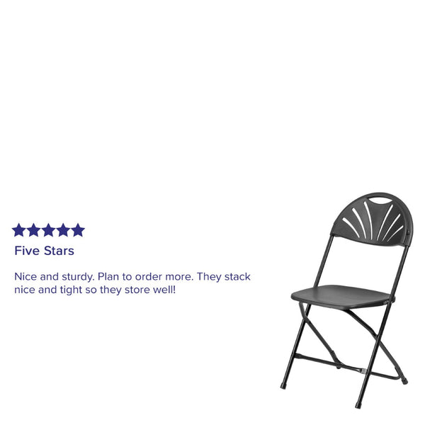 English Elm 2 Pack HERCULES Series Folding Chairs with 650 lb Capacity for Events, Home Use, and Storage Solutions Black 2-LE-L-4-BK-GG