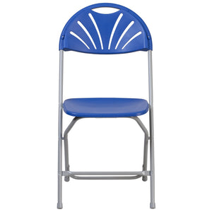 English Elm 2 Pack HERCULES Series Folding Chairs with 650 lb Capacity for Events, Home Use, and Storage Solutions Blue 2-LE-L-4-BL-GG