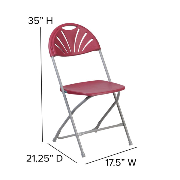 English Elm 2 Pack HERCULES Series Folding Chairs with 650 lb Capacity for Events, Home Use, and Storage Solutions Burgundy 2-LE-L-4-BUR-GG