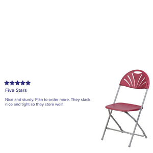 English Elm 2 Pack HERCULES Series Folding Chairs with 650 lb Capacity for Events, Home Use, and Storage Solutions Burgundy 2-LE-L-4-BUR-GG