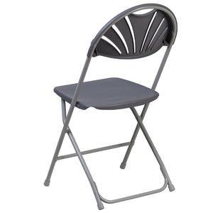 English Elm 2 Pack HERCULES Series Folding Chairs with 650 lb Capacity for Events, Home Use, and Storage Solutions Charcoal 2-LE-L-4-CH-GG