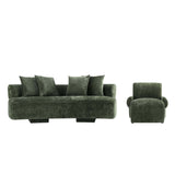 2-Piece Verandah 90.6" Sofa and Accent Chair in Olive Green 2-LSAC1769-OG Manhattan Comfort