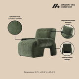 2-Piece Verandah 90.6" Sofa and Accent Chair in Olive Green 2-LSAC1769-OG Manhattan Comfort