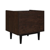 Duane Nightstand in Dark Brown and Black - Set of 2 2-NS-10GLF-BK Manhattan Comfort